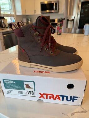XTRATUF Women's Brown Waterproof Winter Lace Boots